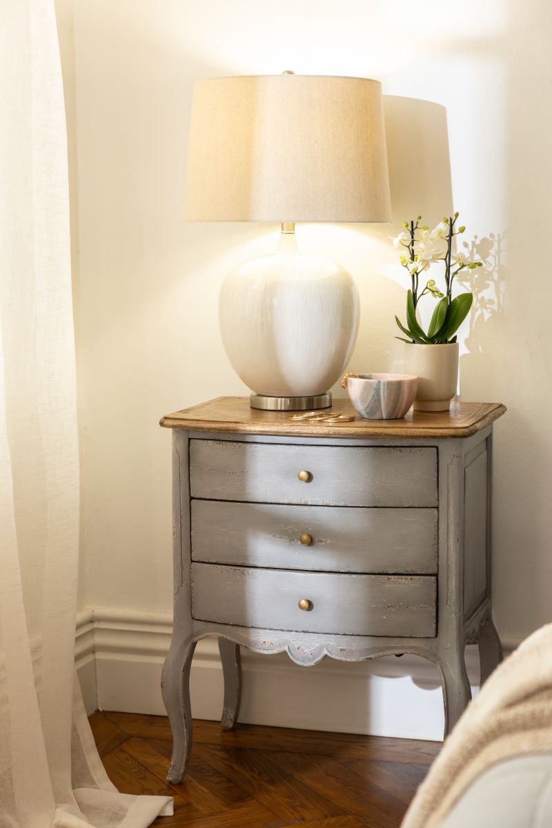 Block and chisel french style bedside table