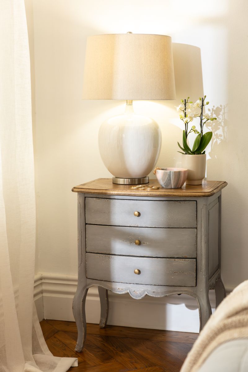 Block and chisel french style bedside table