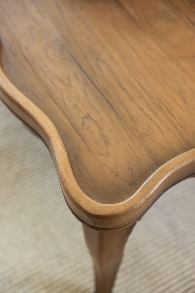 Block and chisel french style coffee table with drawer