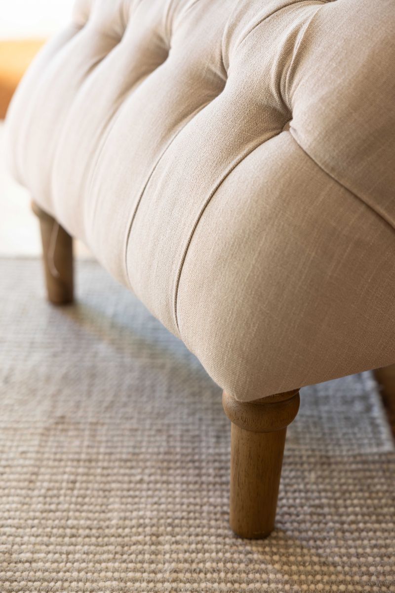 French style deep buttoned lounger 