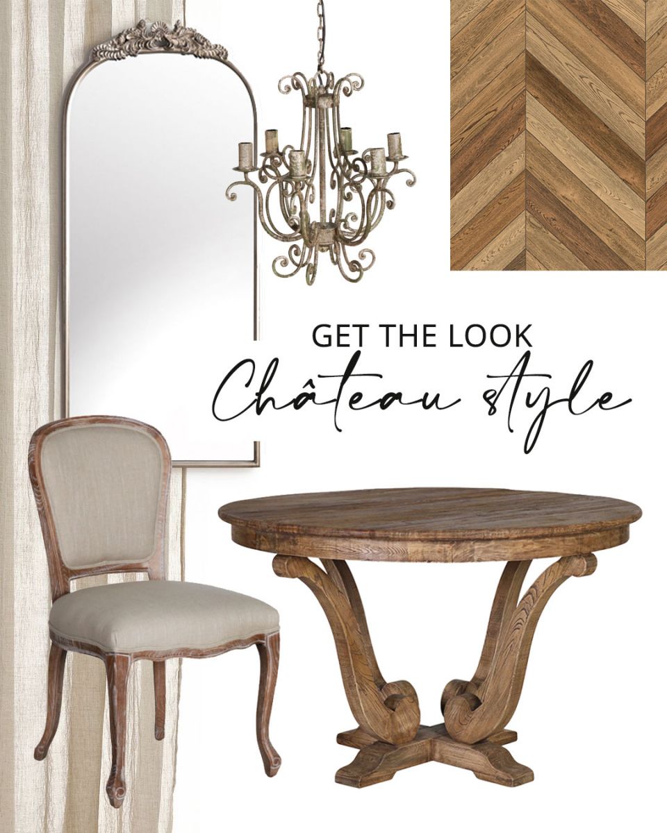 silver framed mirror with ornate top