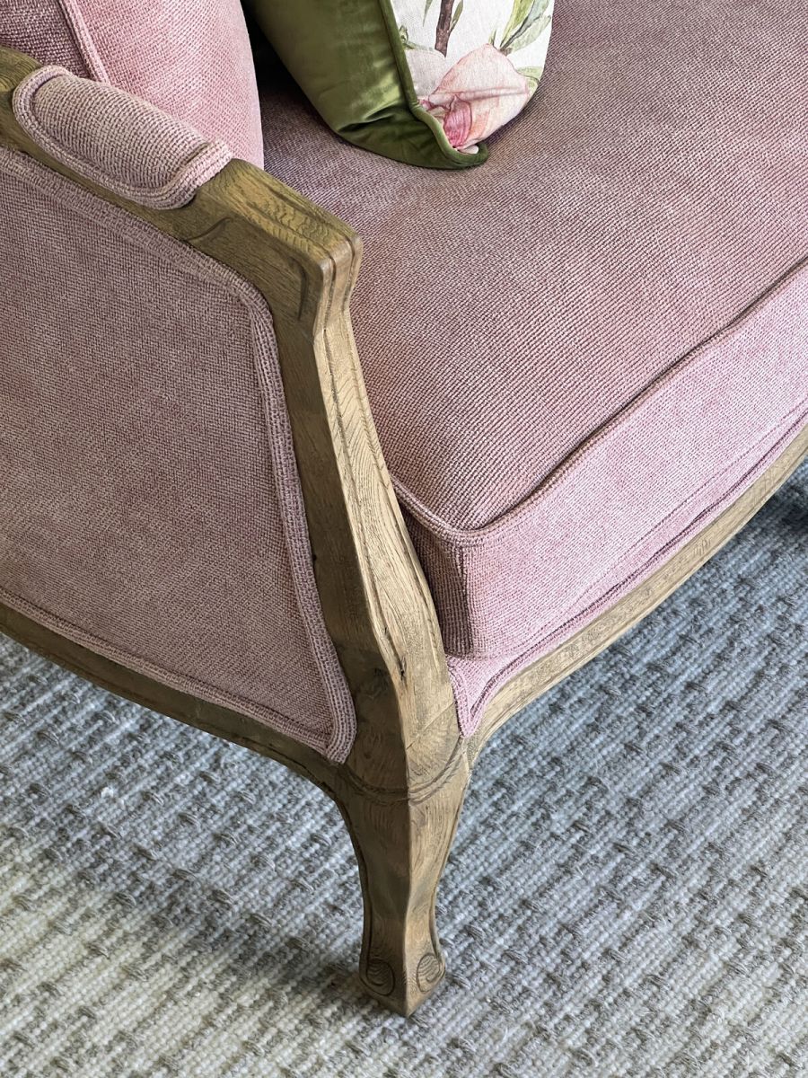French style sofa with wooden frame