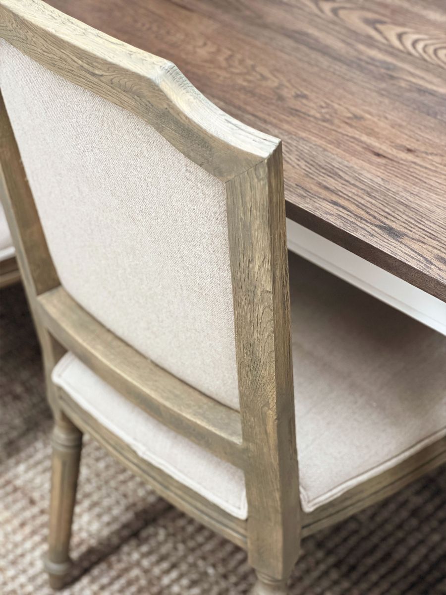 French style upholstered dining chair 