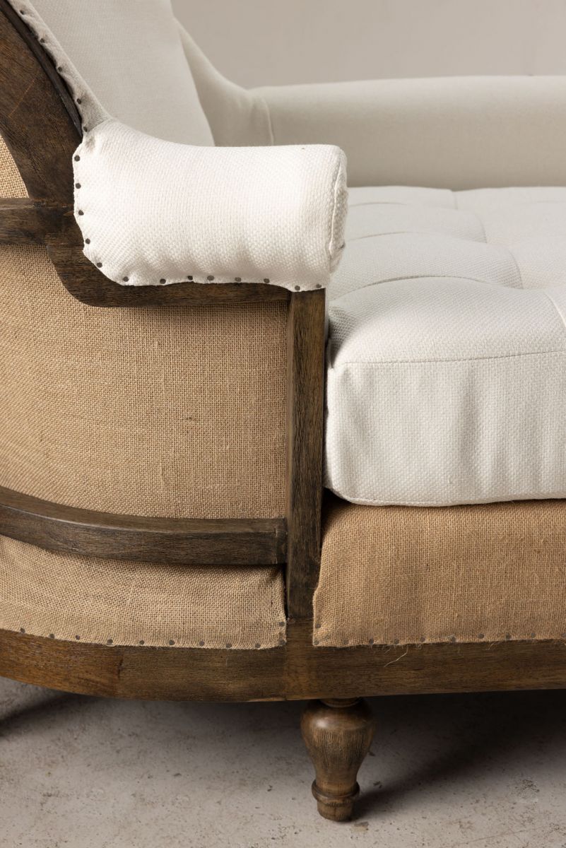 deconstructed daybed with wooden frame