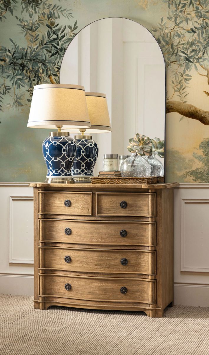 French 5 drawer chest of drawers 