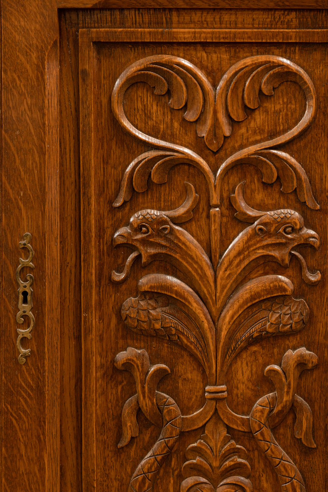 Limited edition sideboard with carvings on doors 