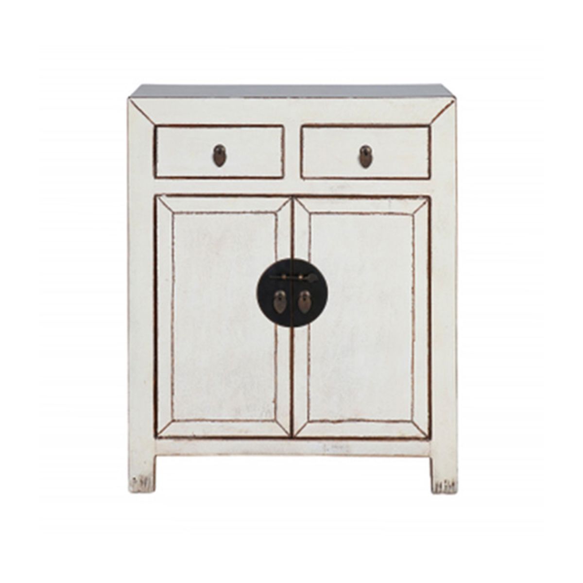 Painted cabinet with 2 doors and 2 drawers