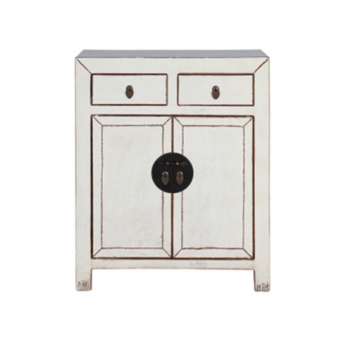 Painted cabinet with 2 doors and 2 drawers