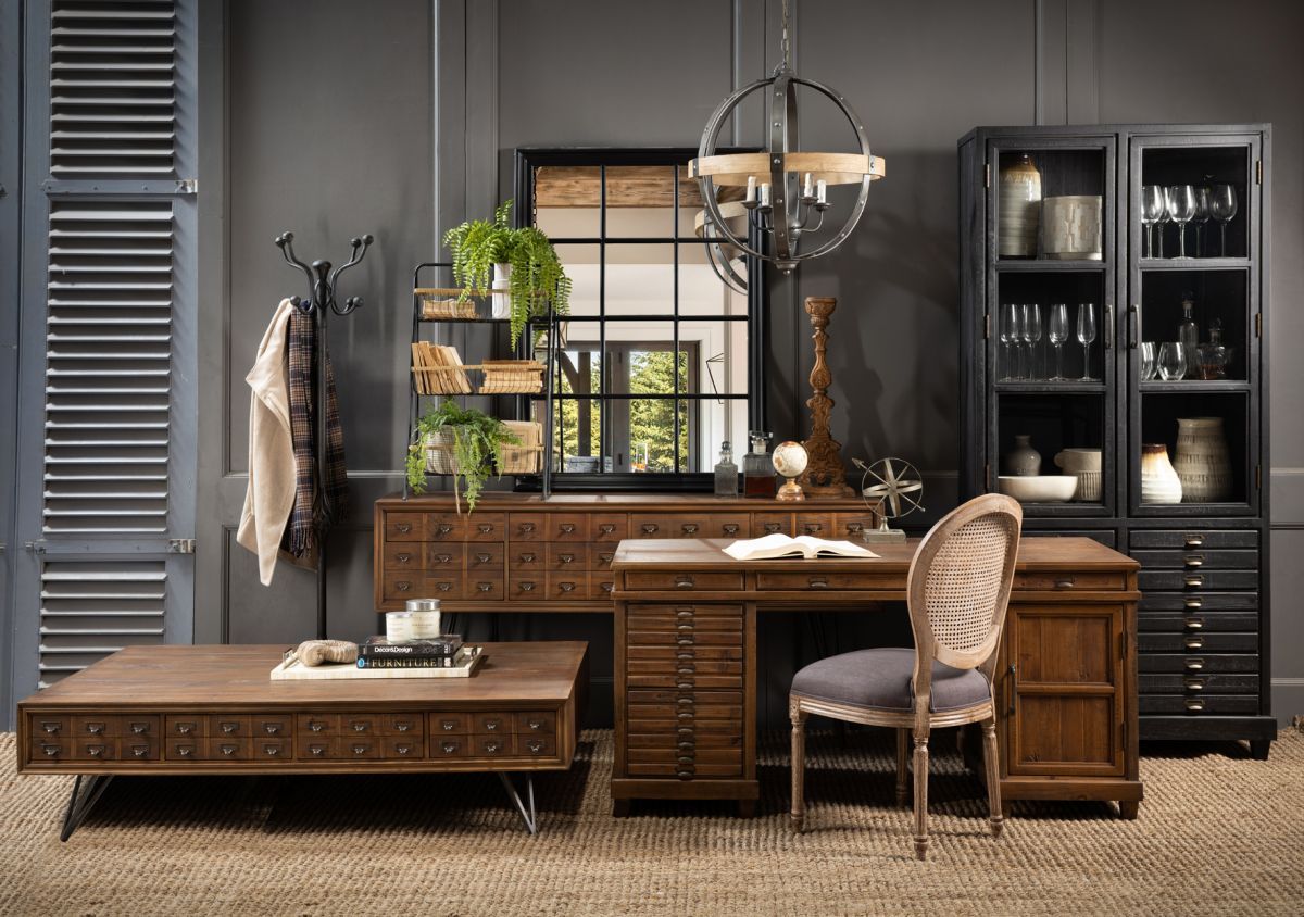 Black frame grid mirror 