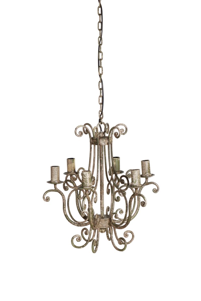 chandelier 6 lights antique