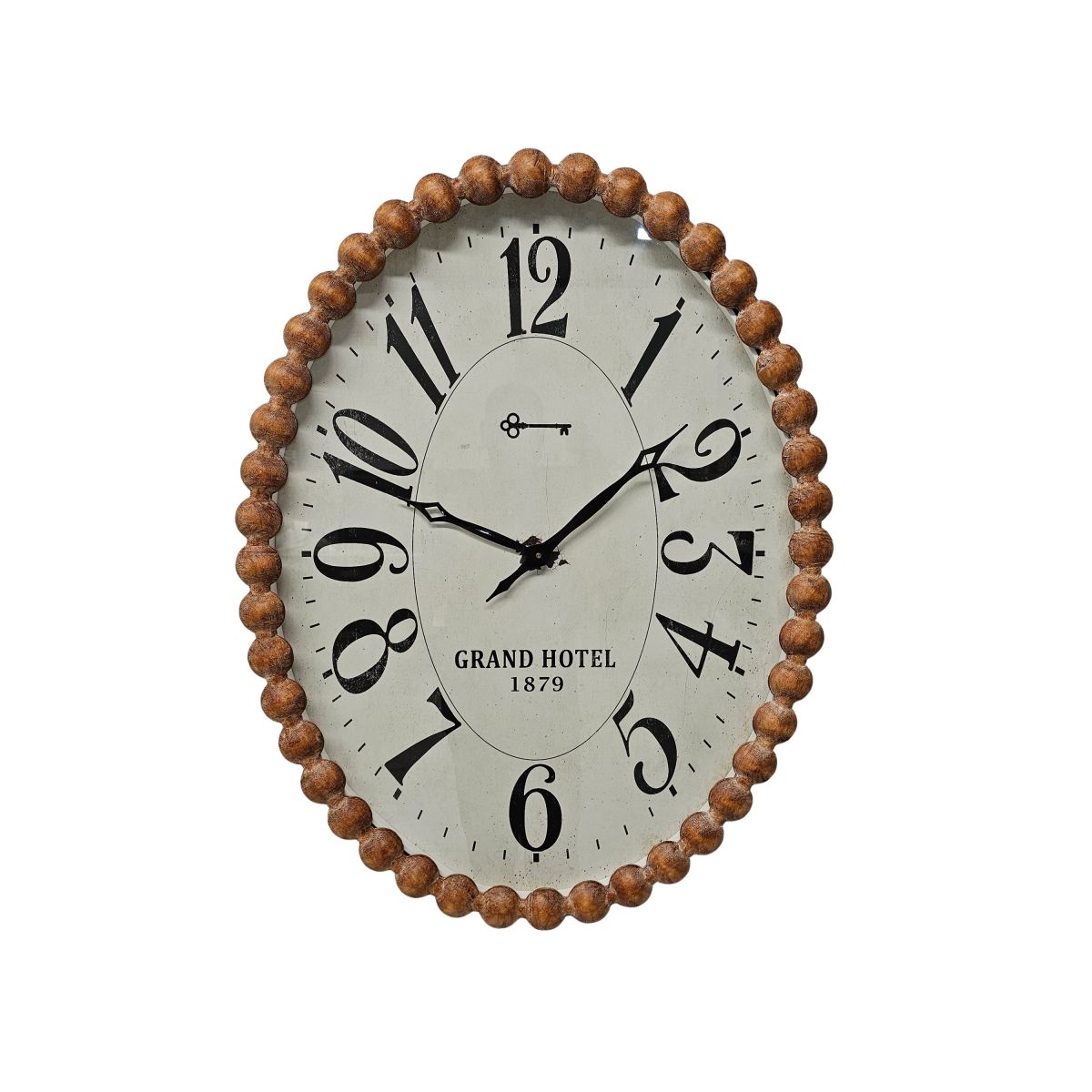 Block and chisel oval wall clock