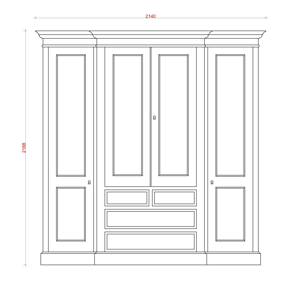 Block & Chisel antique white breakfront closet 