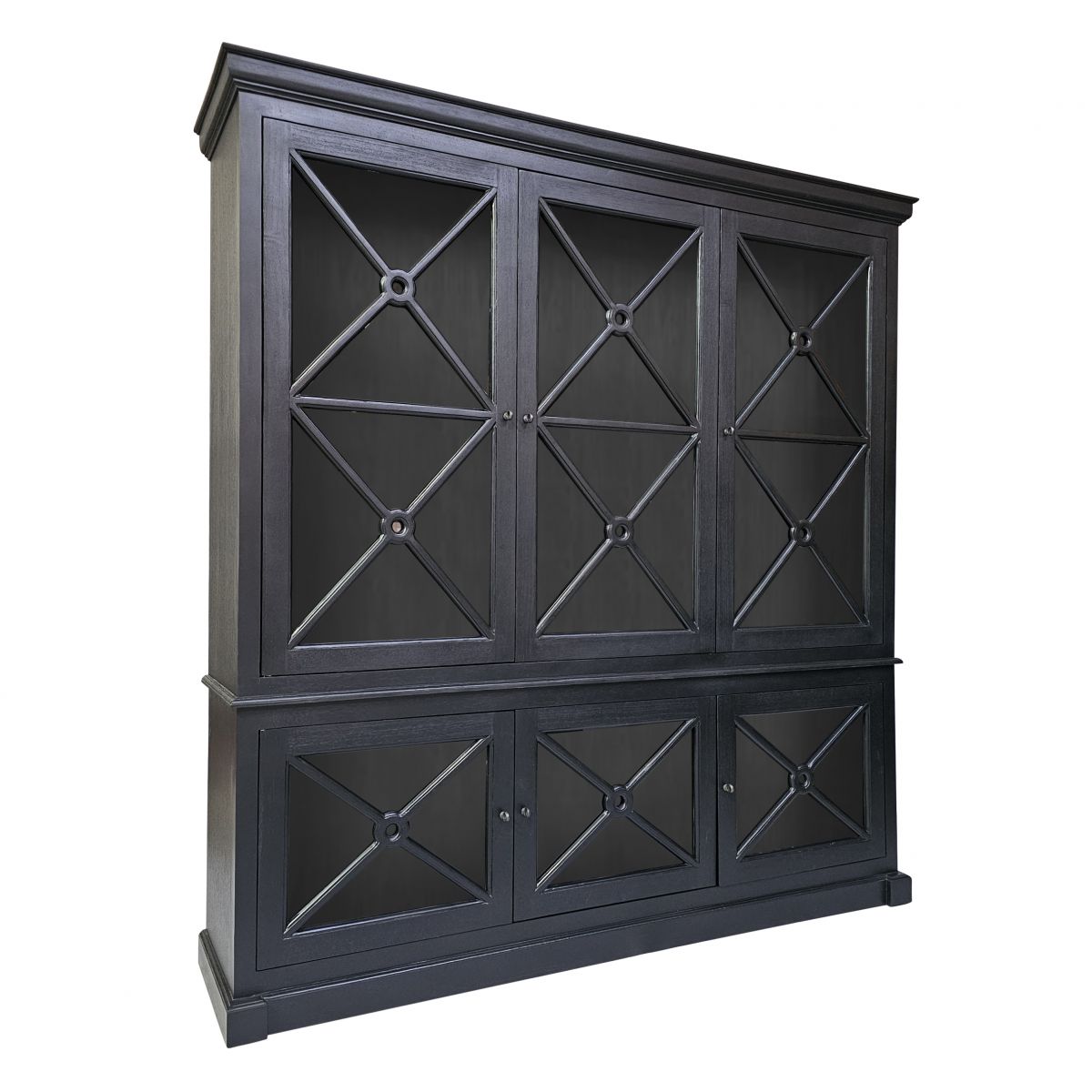 Block and chisel storage cabinet with glass doors