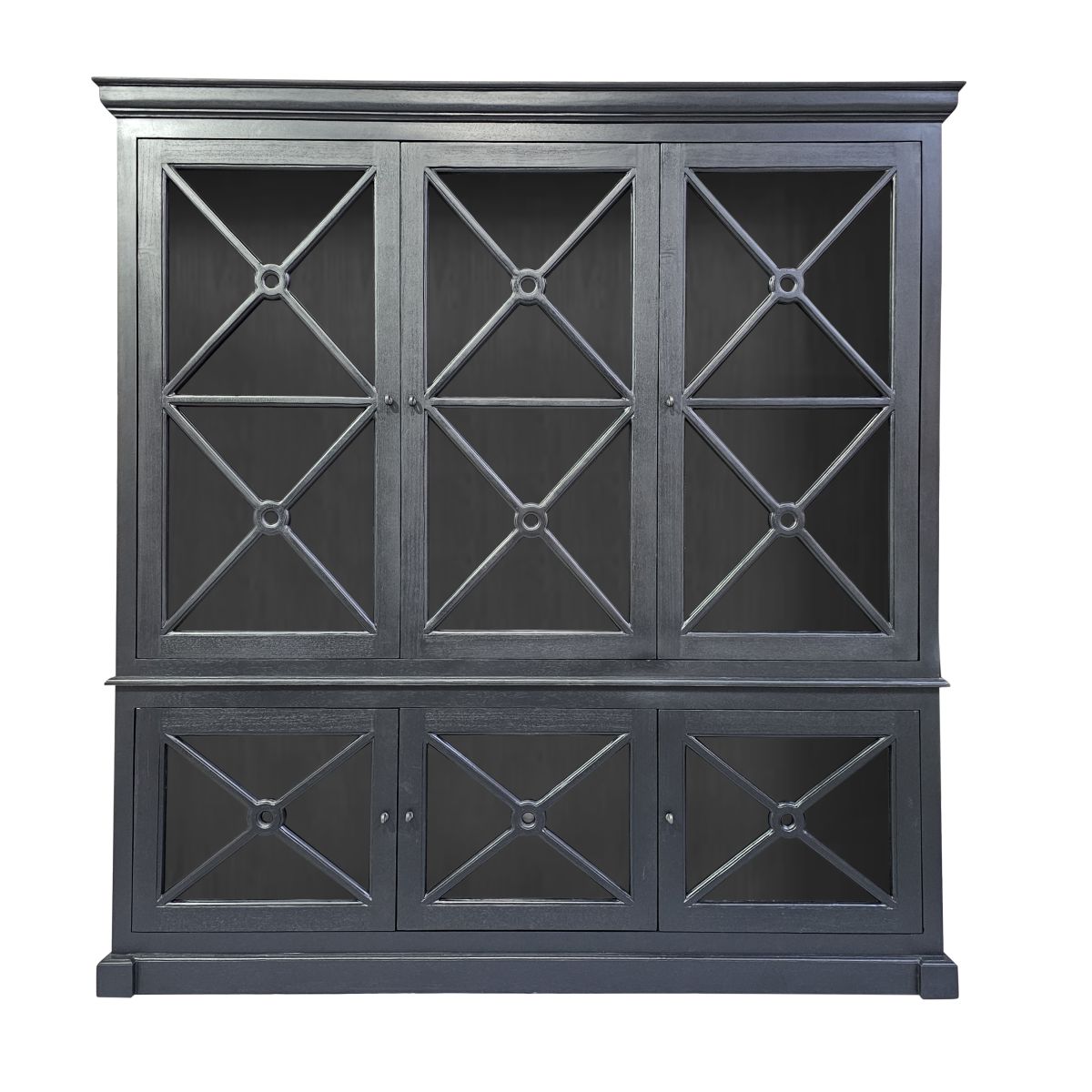 Block and chisel storage cabinet with glass doors