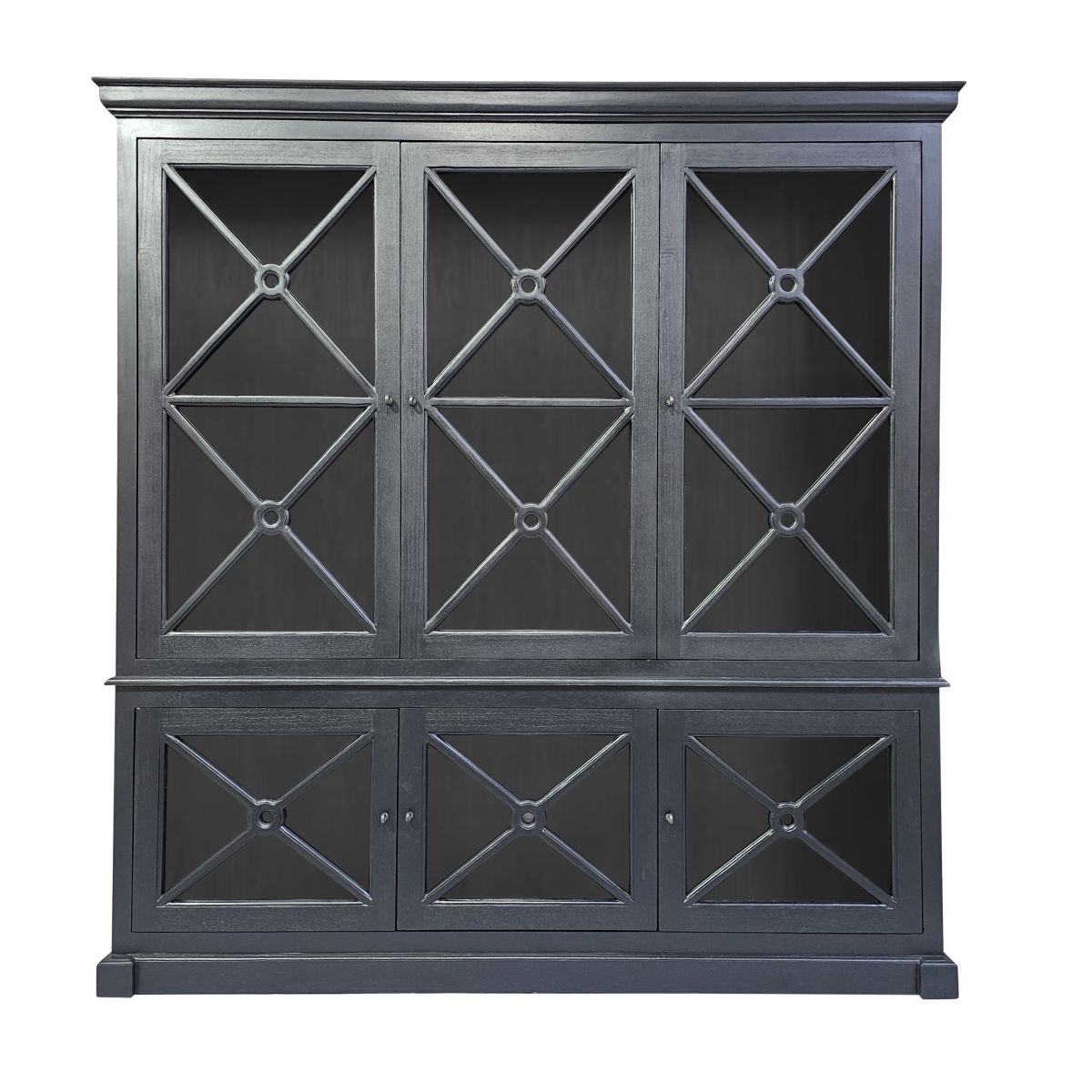 Block and chisel storage cabinet with glass doors