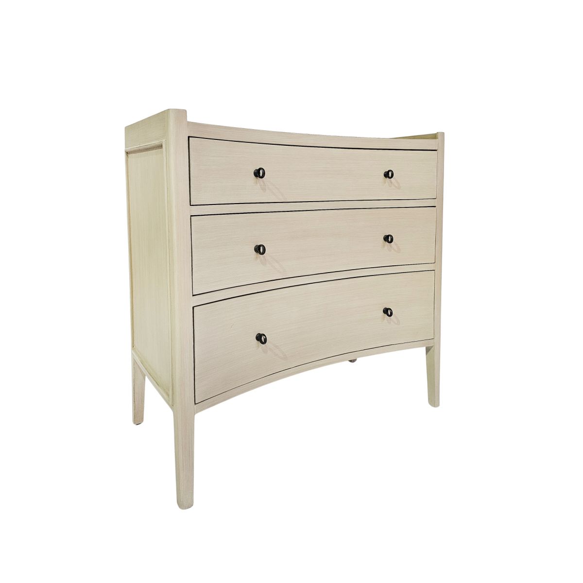 Block & Chisel wooden drawer chest with wicker rattan top