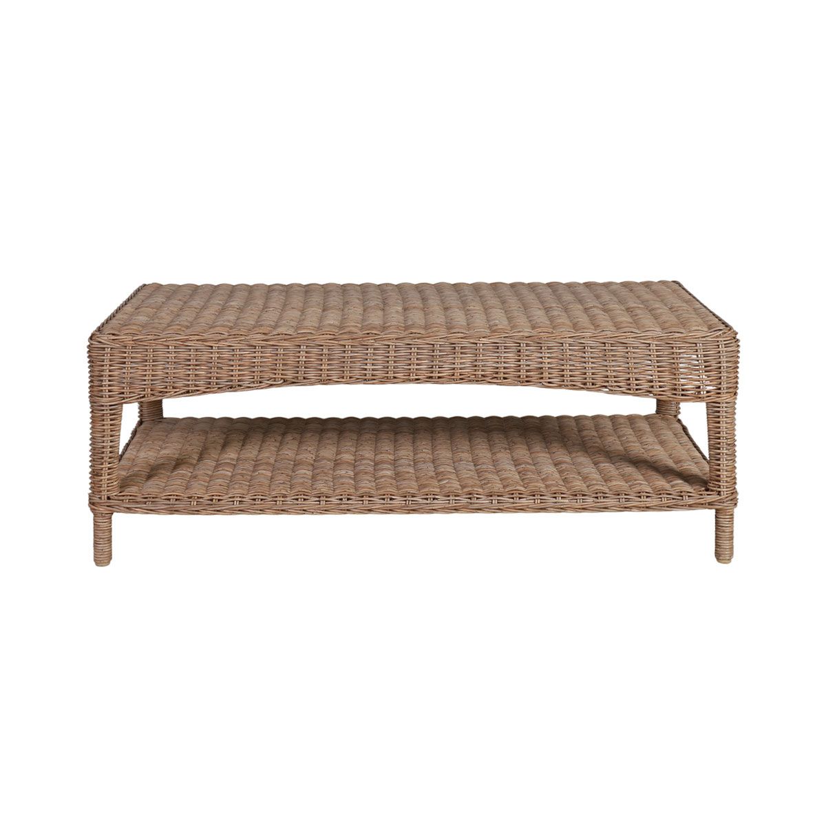 pvc rattan java coffee table with straight legs