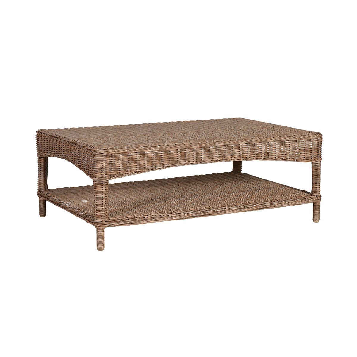 pvc rattan java coffee table with straight legs