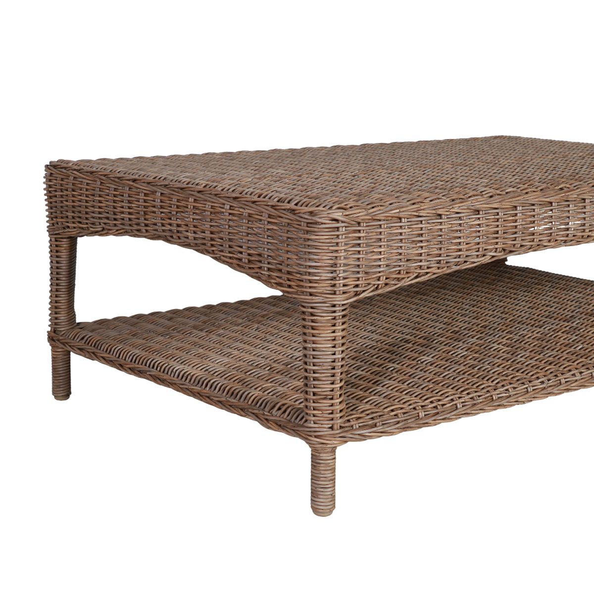 pvc rattan java coffee table with straight legs