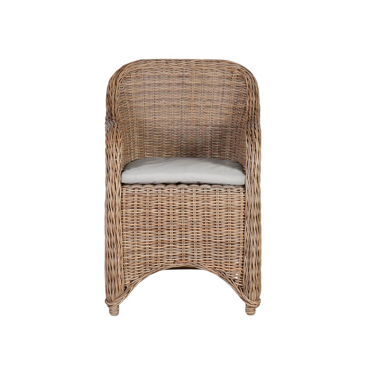 Block & Chisel rattan outdoor dining armchair