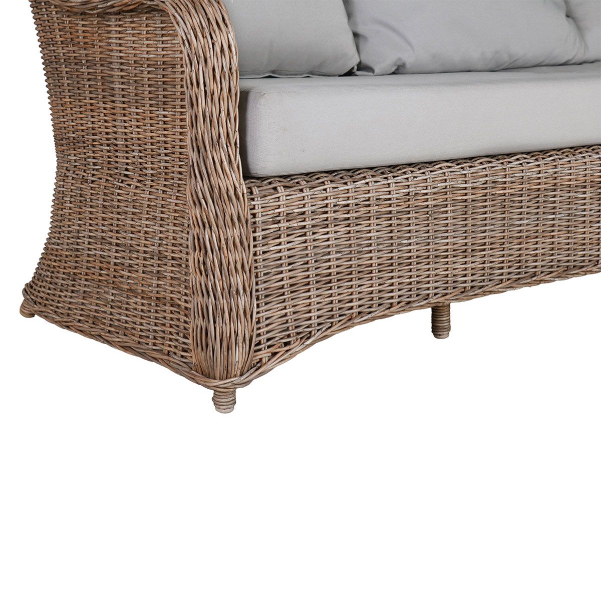 Block & Chisel rattan 3.5 seater outdoor sofa