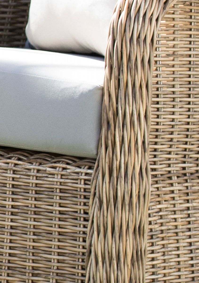 Block & Chisel rattan 3.5 seater outdoor sofa