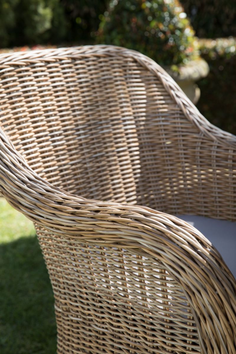 Block & Chisel rattan outdoor dining armchair