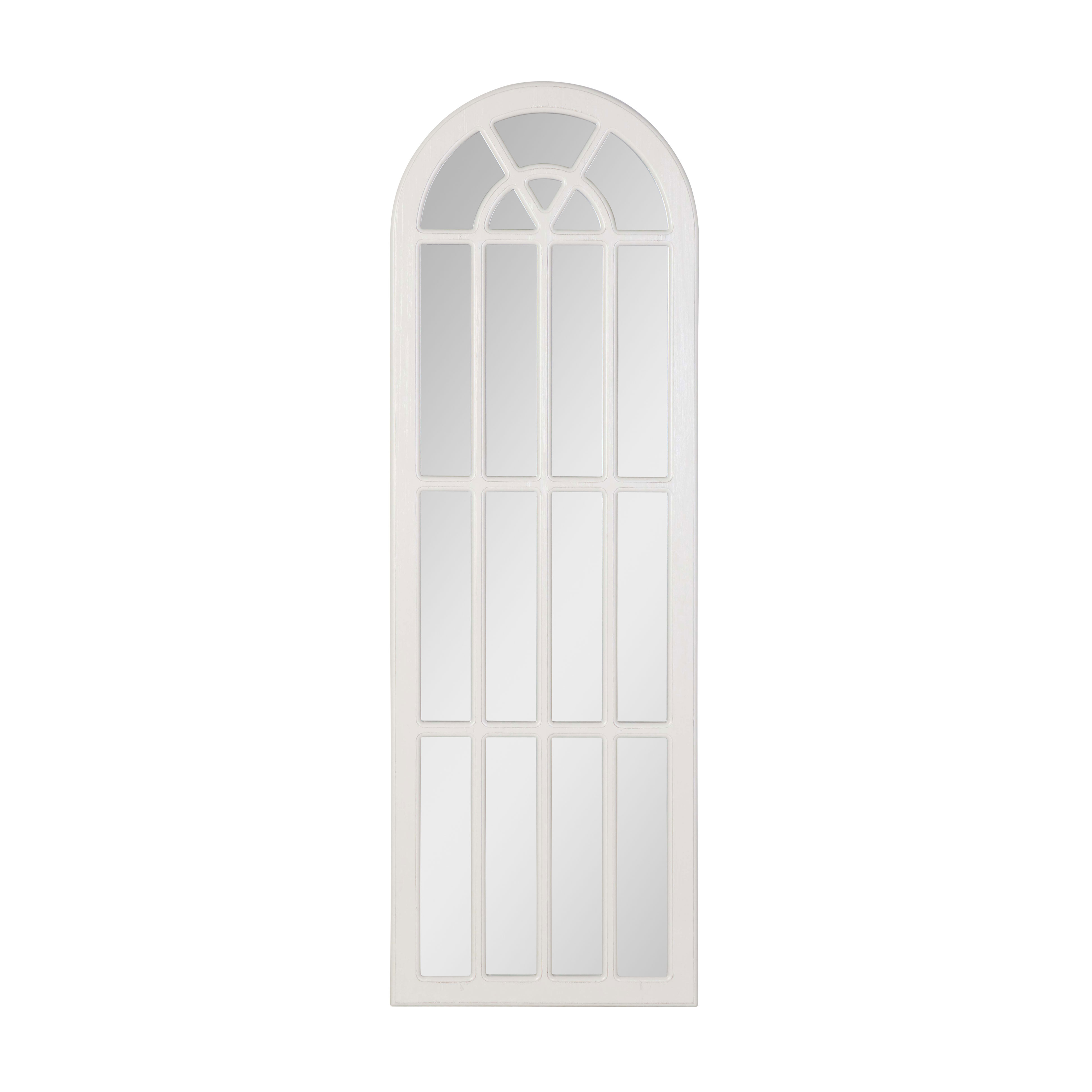white arched mirror cathedral mirror
