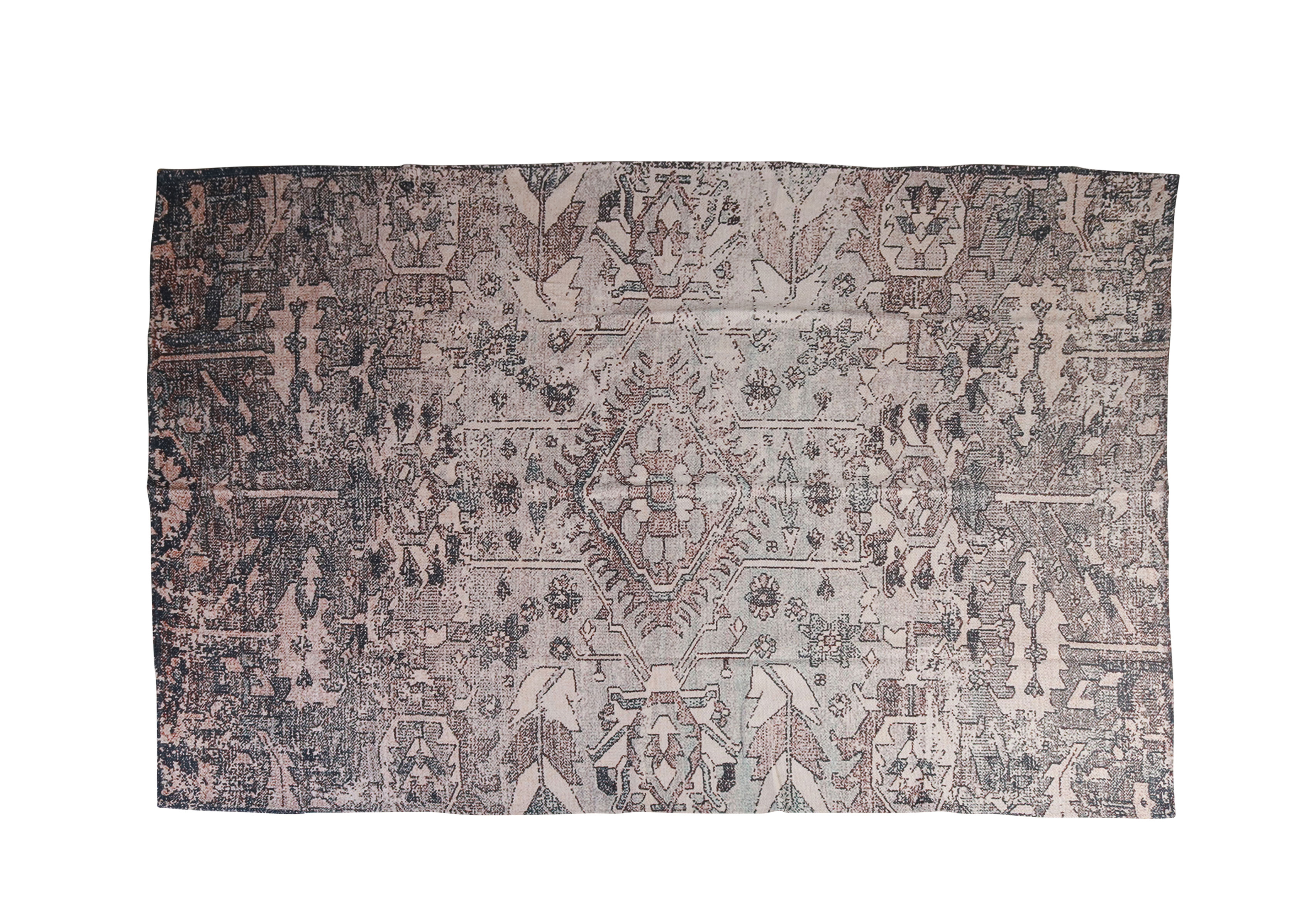 Antique gold dhurrie rug Naksha collection 