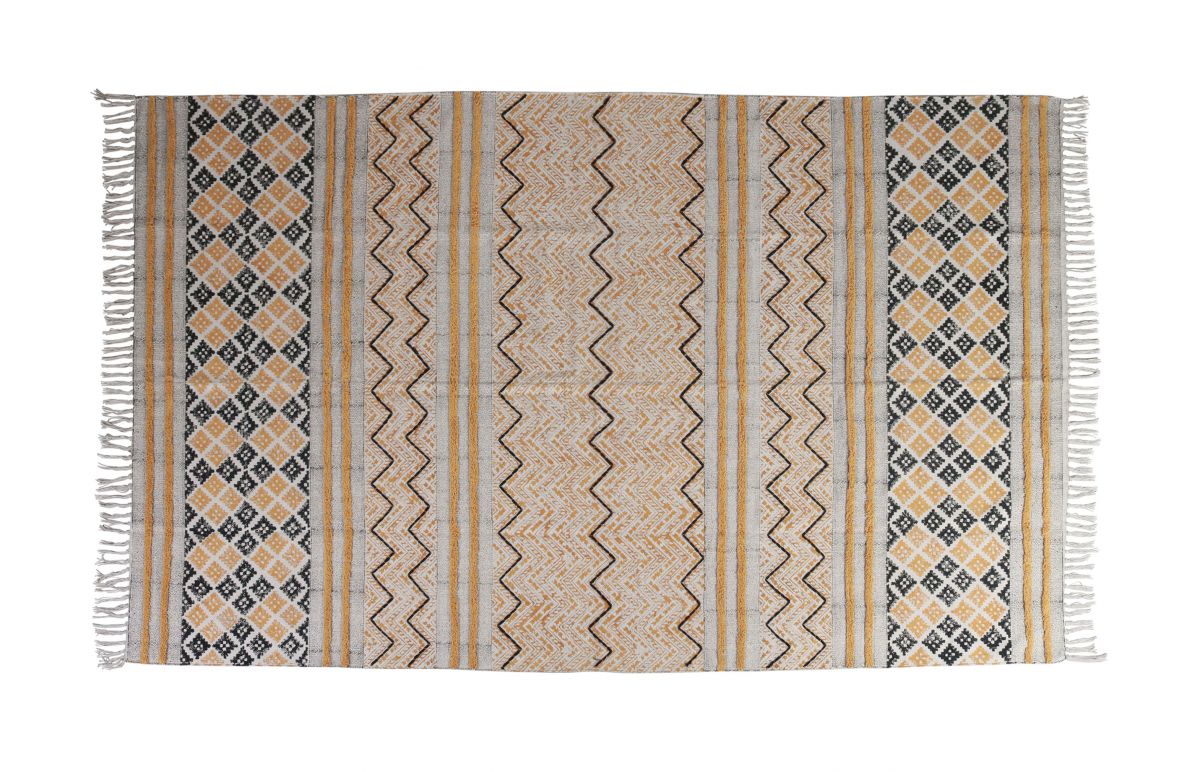 Tufted Zigzag Dhurrie naksha collection 