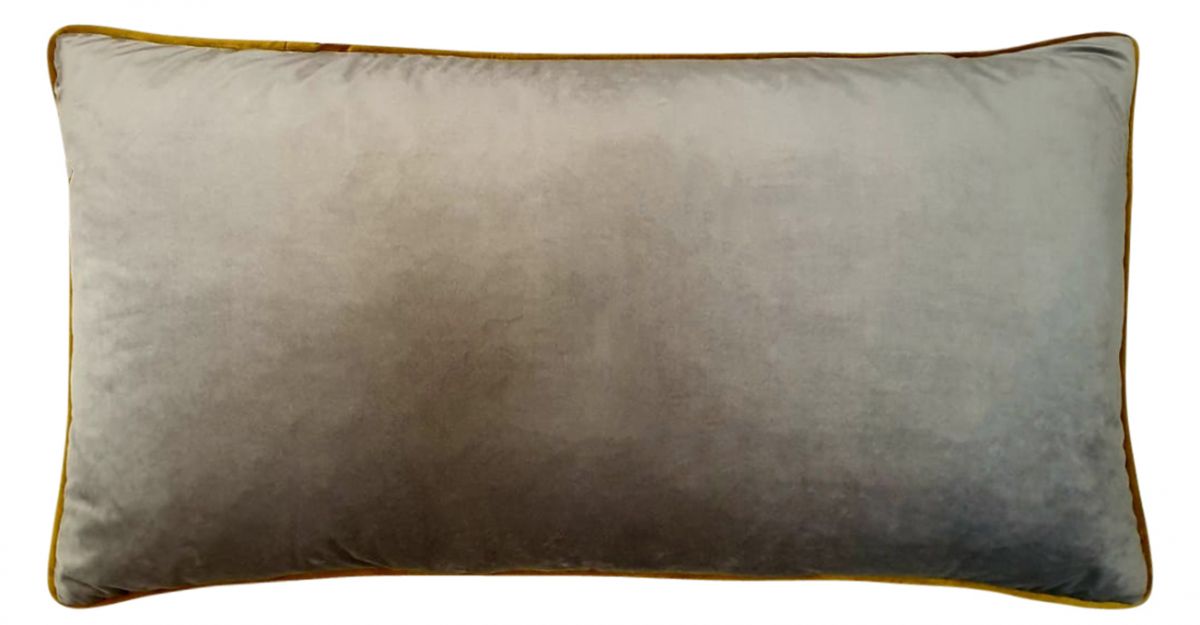 Block & Chisel grey cushion oblong pink piping 