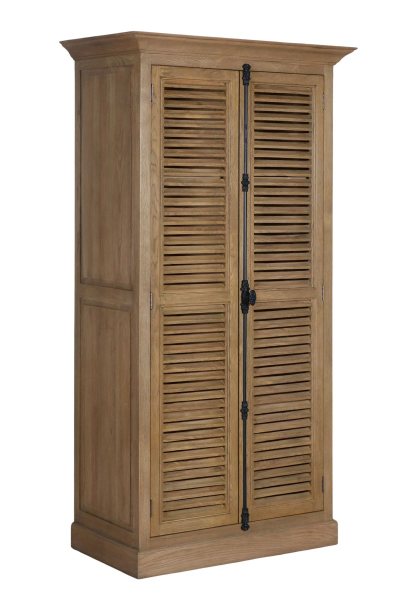 Oak cupboard with louvered doors