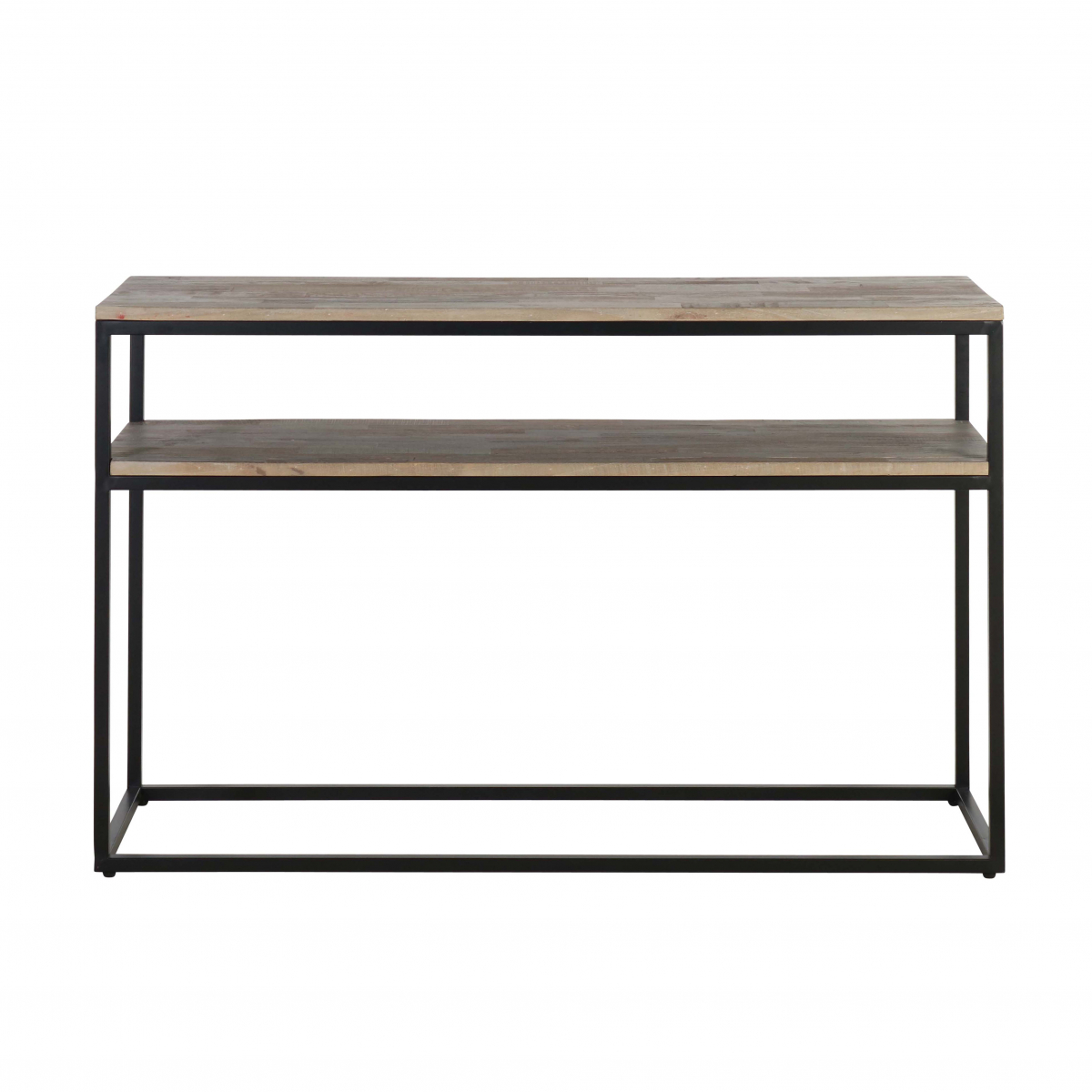 Wood and metal 2 tier console 