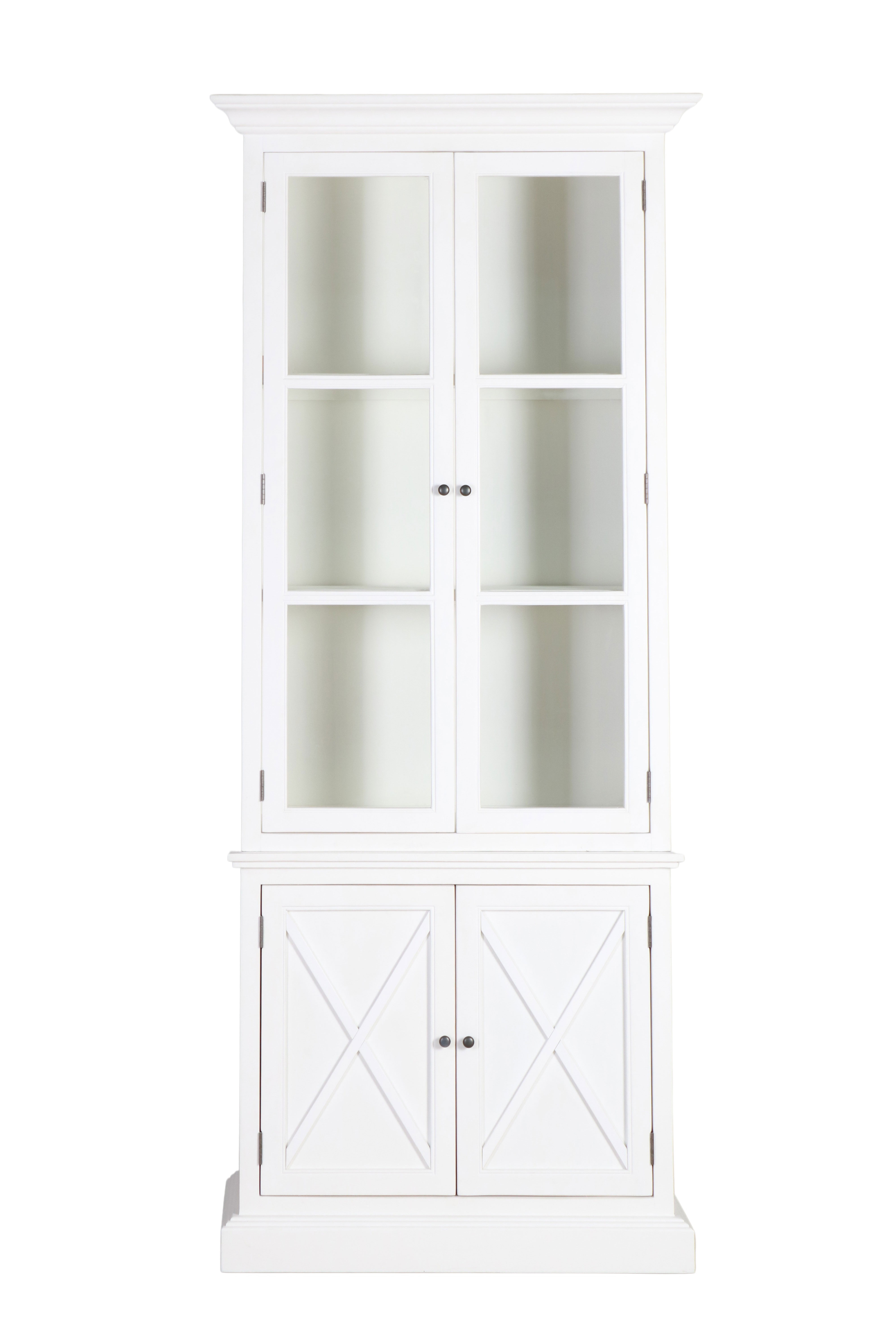 bookcase with storage in white
