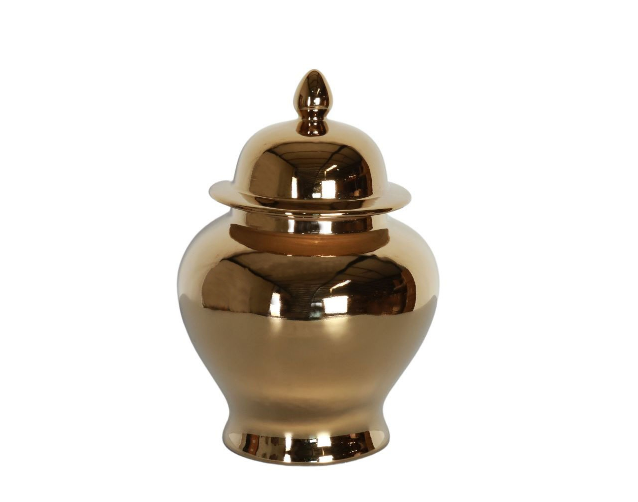 Bronze ceramic jar with lid 