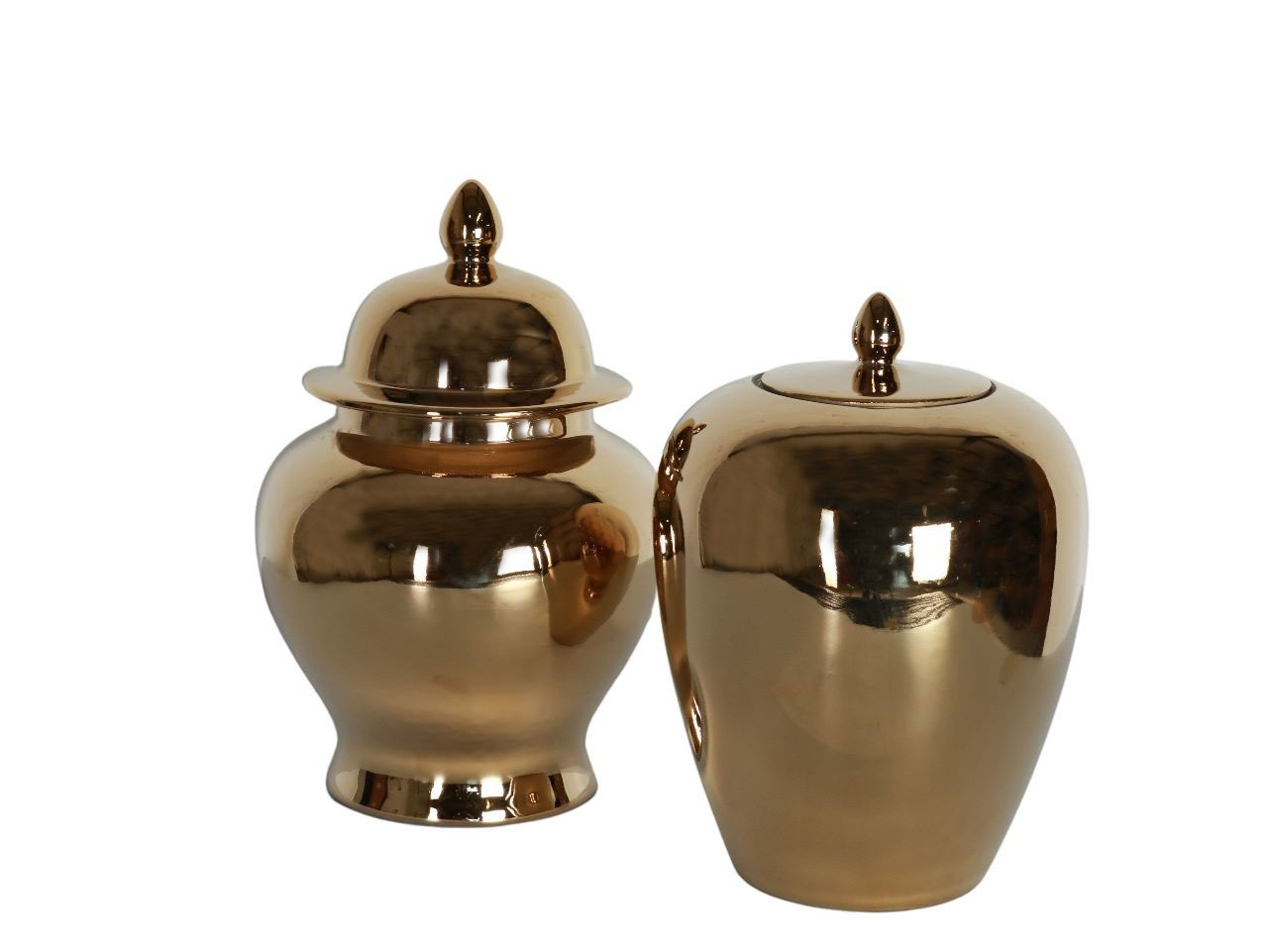 Bronze ceramic jar with lid 