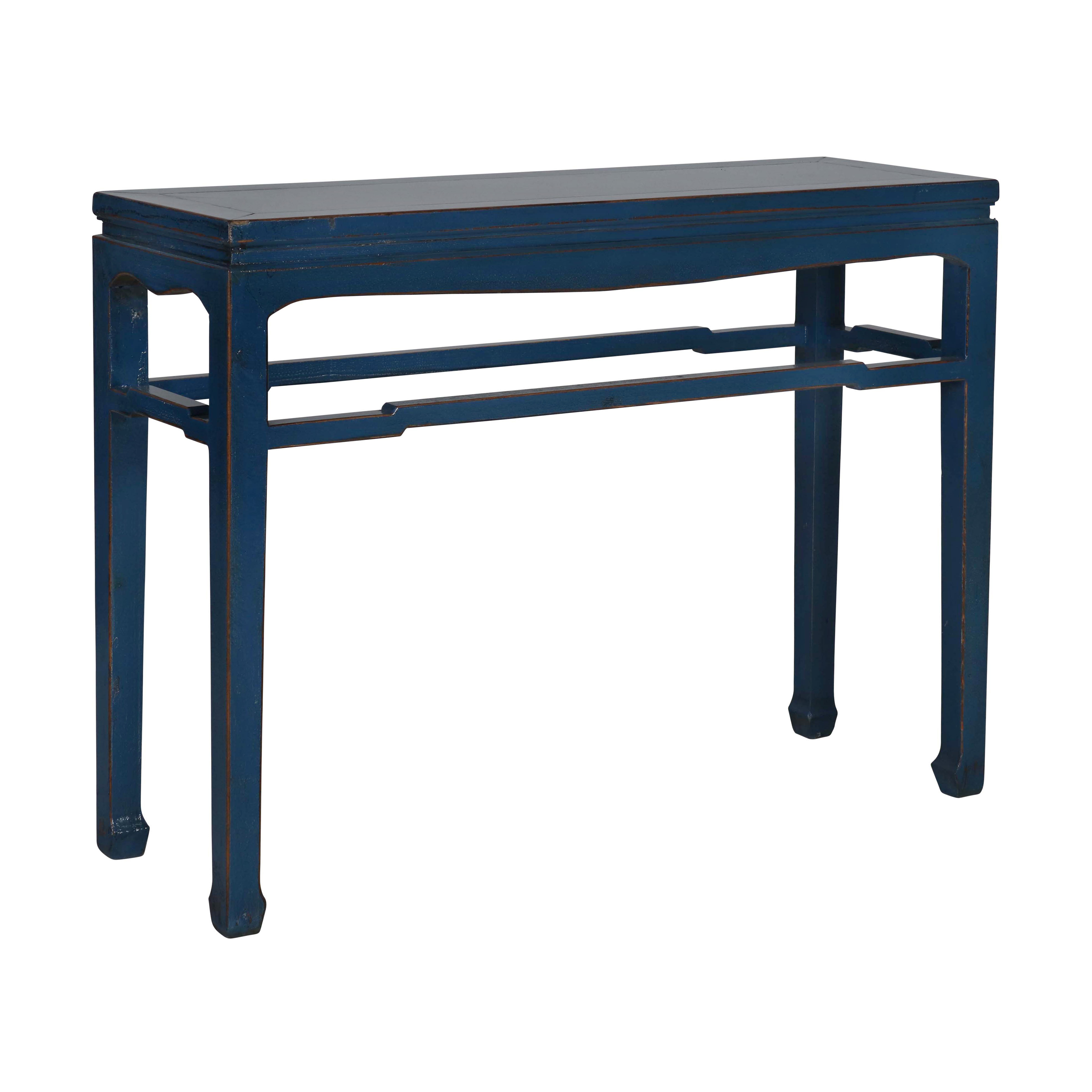 blue lacquered Chinese console