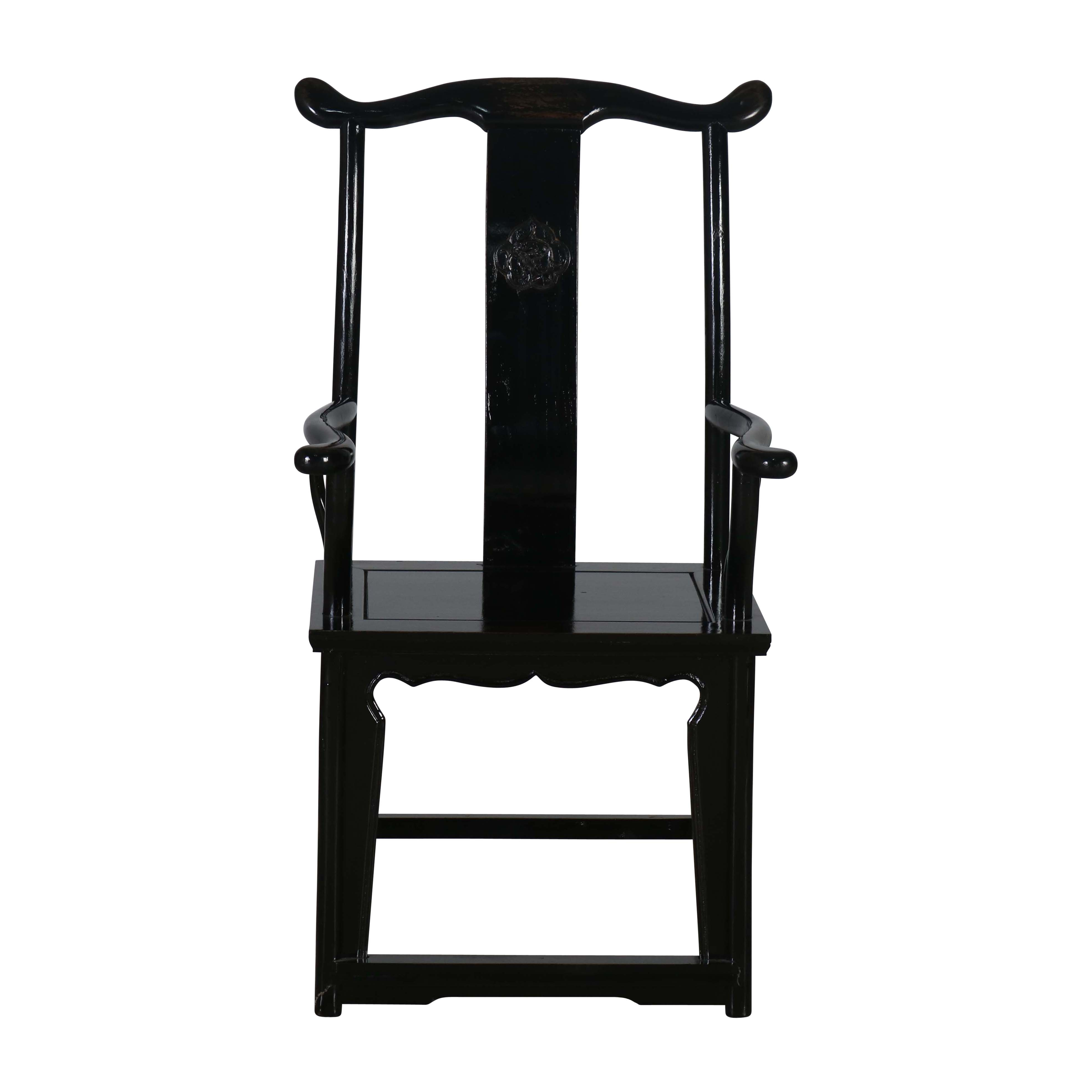 Black asian inspired chair 