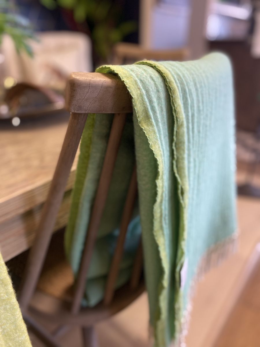Two tone wool throw 