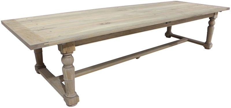 Block & Chisel grey wash oak dining table
