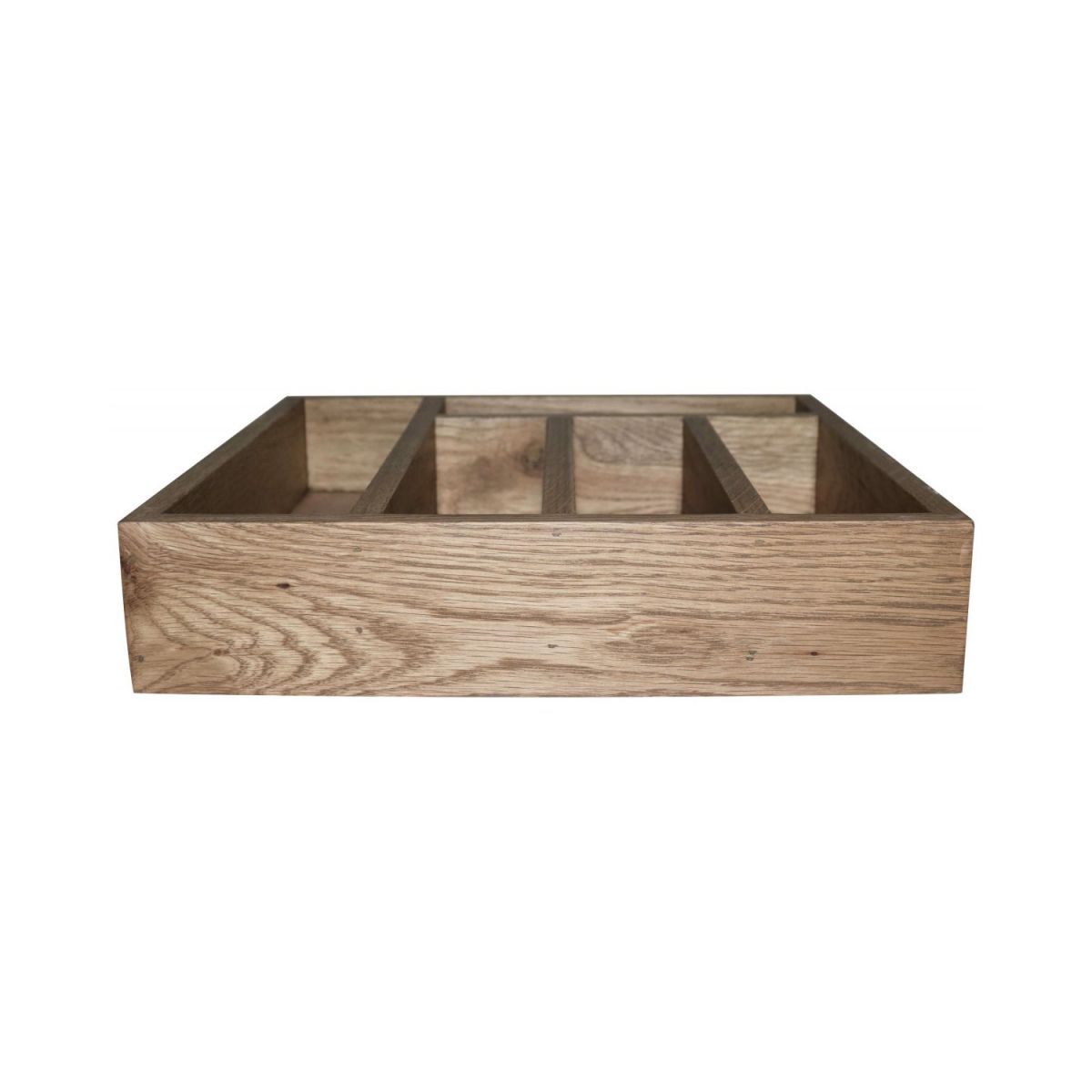 Block & Chisel solid weathered oak cutlery tray