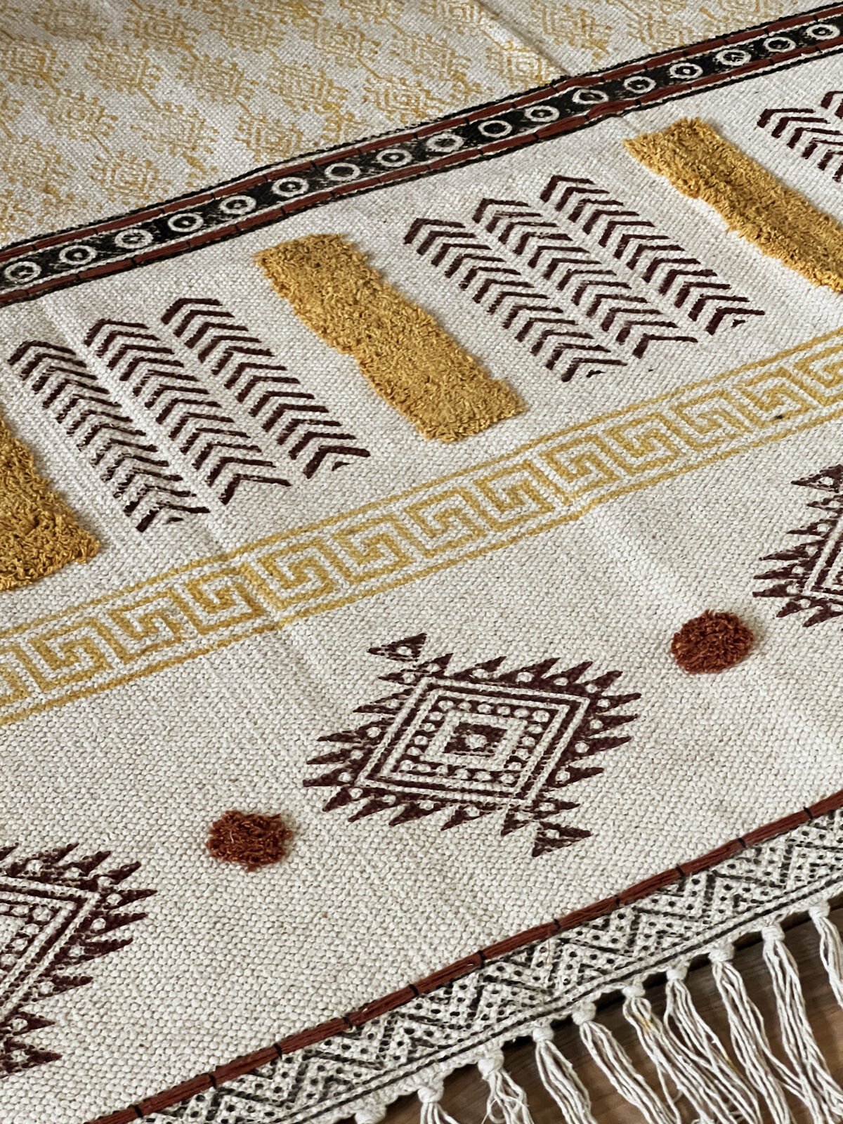 royal geometric dhurrie rug naksha collection 