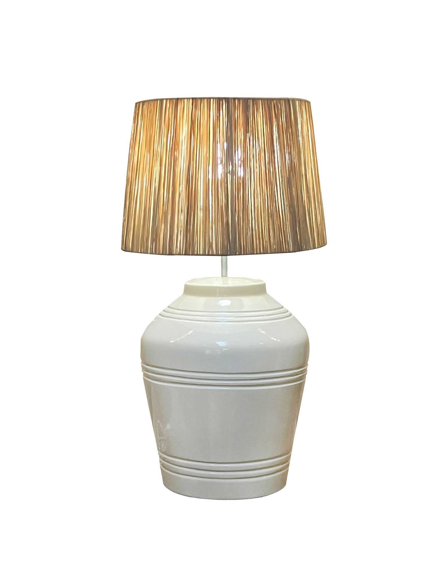 cream white ceramic lamp base