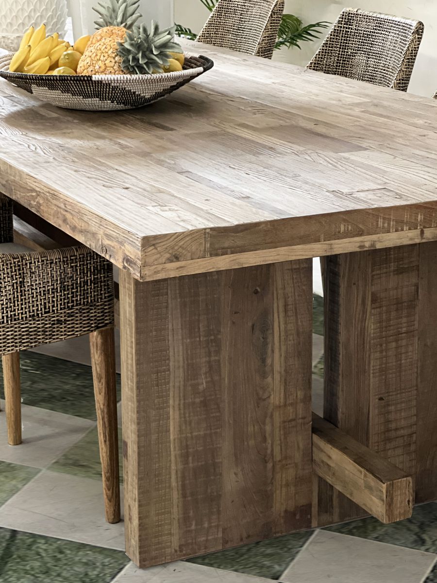 Elm wood dining table 