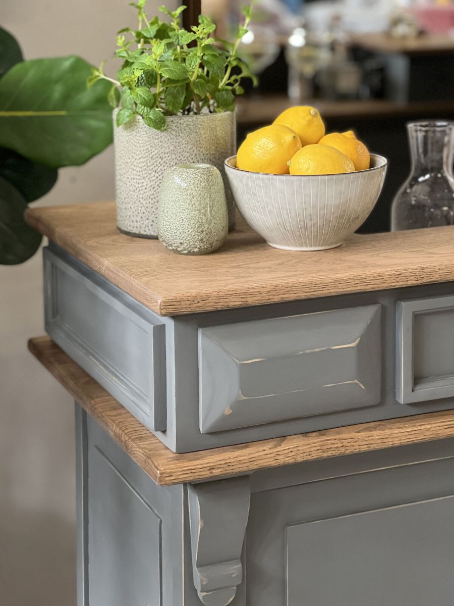 Sibley bar table in chimney sweep grey 