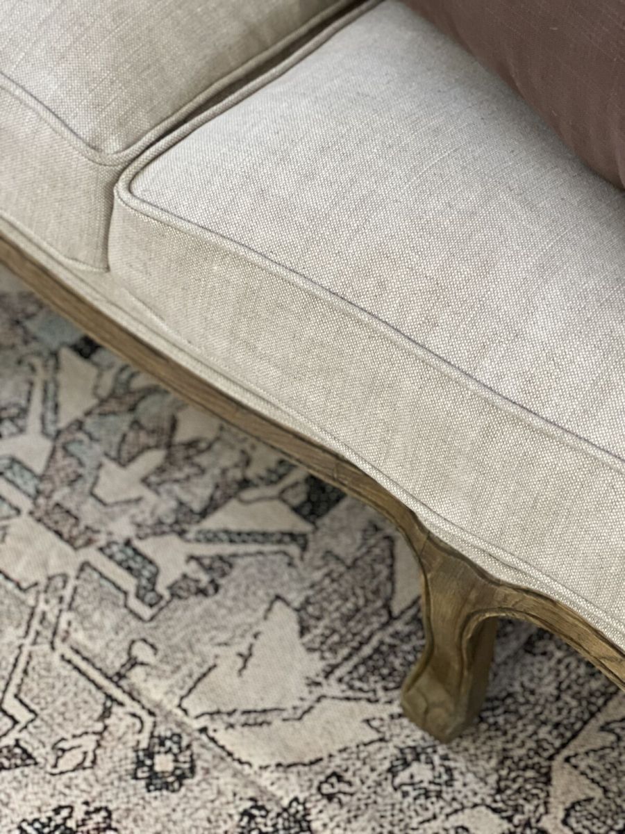 French style sofa with wooden frame