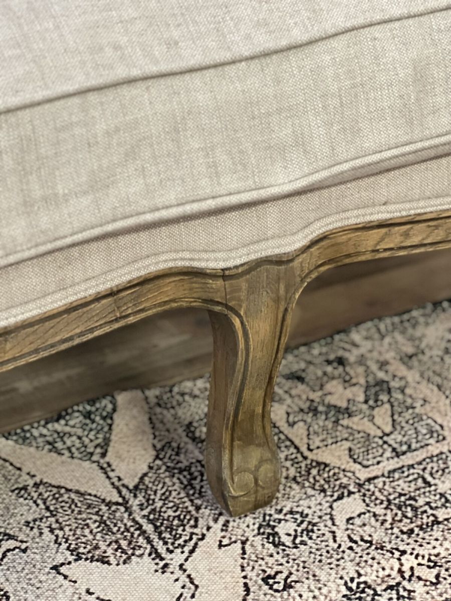 French style sofa with wooden frame