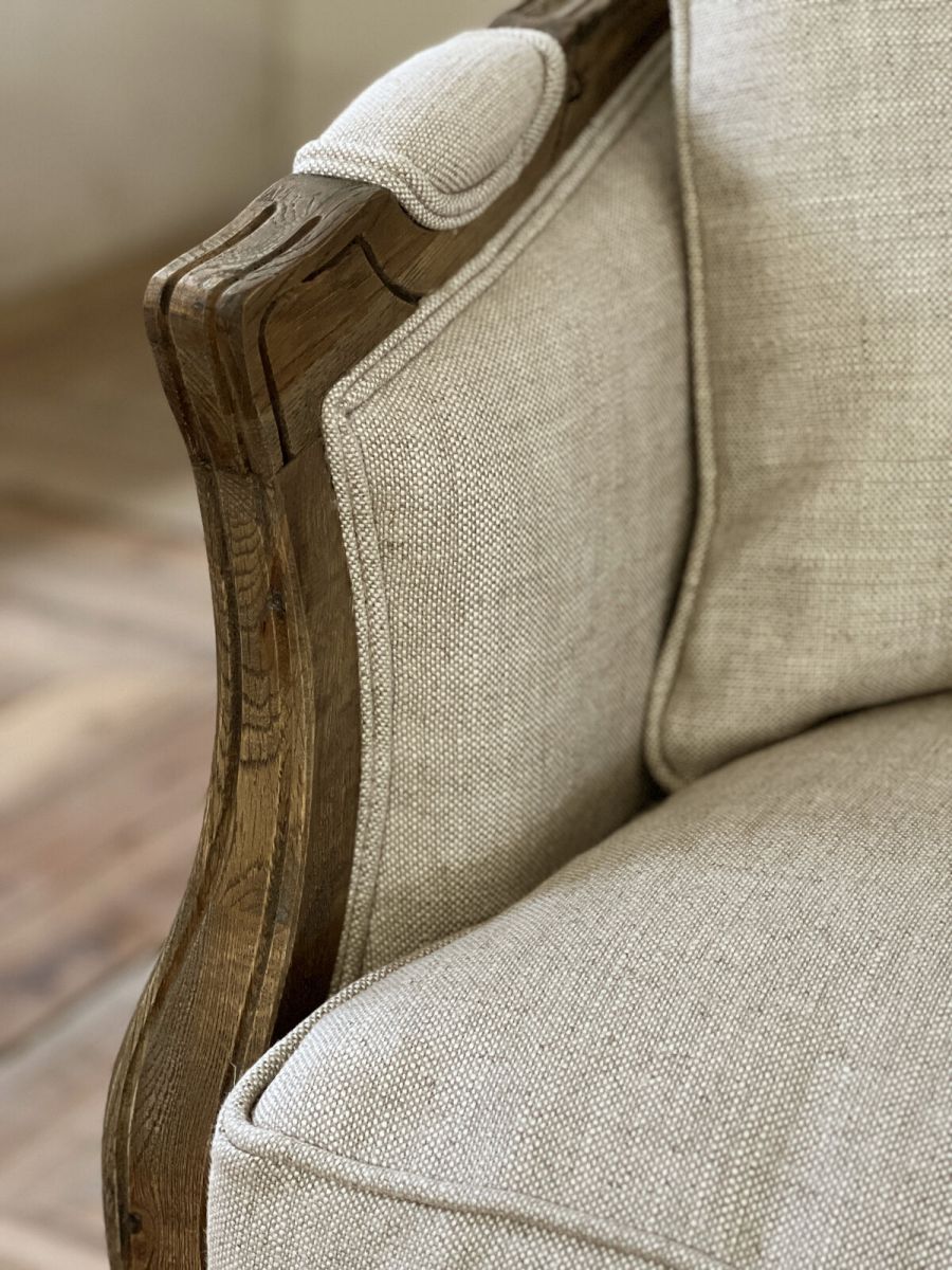 French style sofa with wooden frame