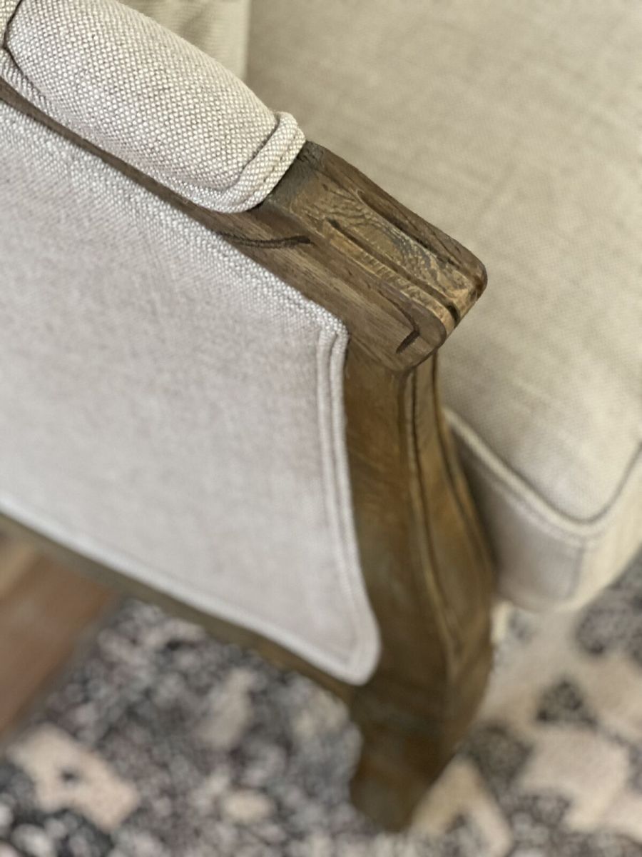 French style sofa with wooden frame