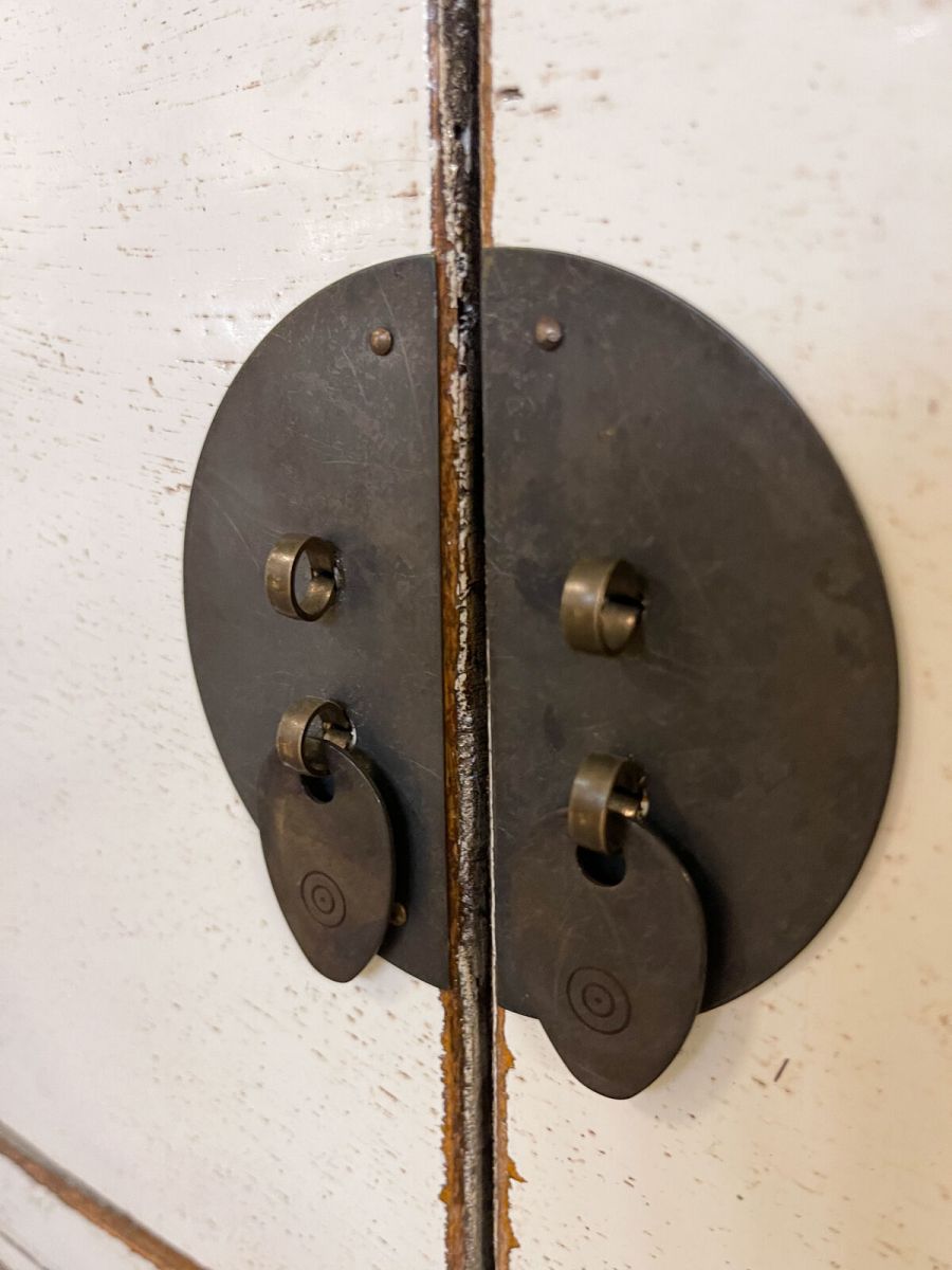 Painted console with storage 